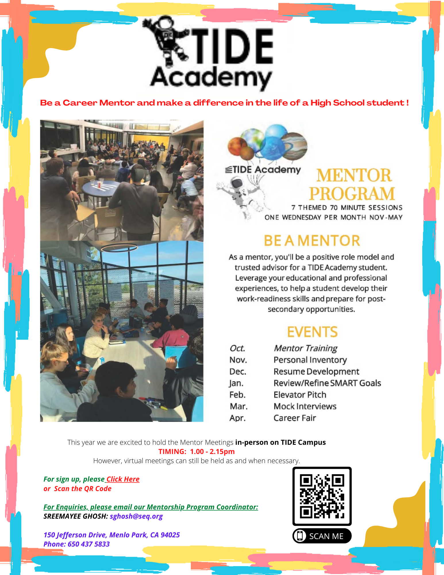 TIDE Mentorship Program Flyer 22-23