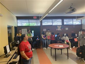 Our students exploring the Disability resources at Foothill College