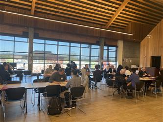 Our students exploring the resources at Foothill College