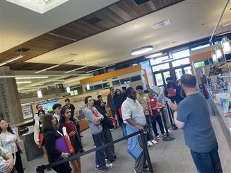 Our students exploring the Financial Aid 