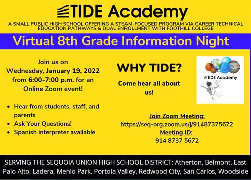 TIDE Academy - 8th Grade Prospective Students Shadow Day and Student Tours