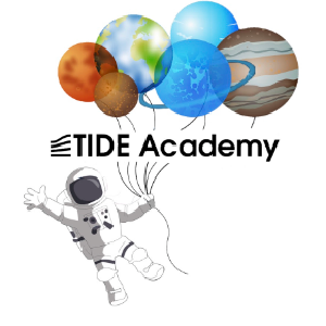 TIDE flying mascot with Planets